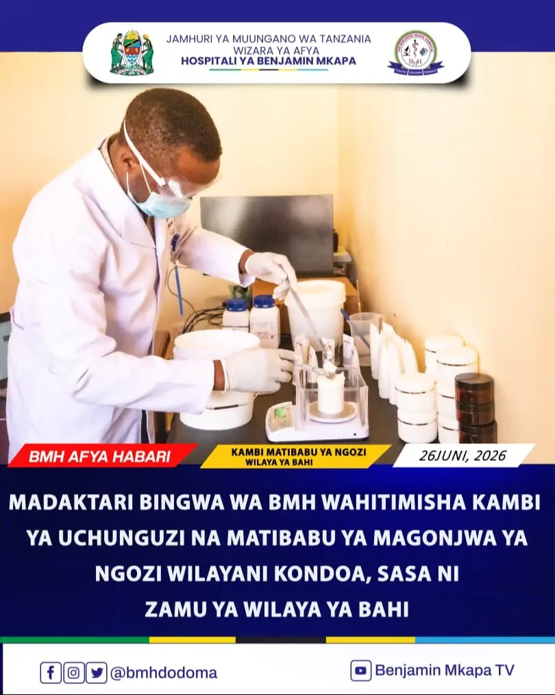 MADAKTARI BINGWA WA BMH WAHITIMISHA KAMBI YA UCHUNGUZI NA MATIBABU YA MAGONJWA YA NGOZI WILAYANI KONDOA, SASA NI ZAMU YA WILAYA YA BAHI