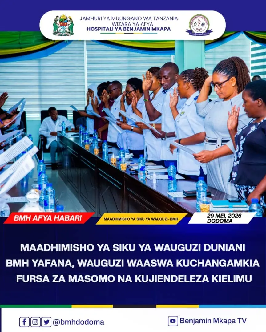 MAADHIMISHO YA SIKU YA WAUGUZI DUNIANI BMH YAFANA, WAUGUZI WAASWA KUCHANGAMKIA FURSA ZA MASOMO NA KUJIENDELEZA KIELIMU